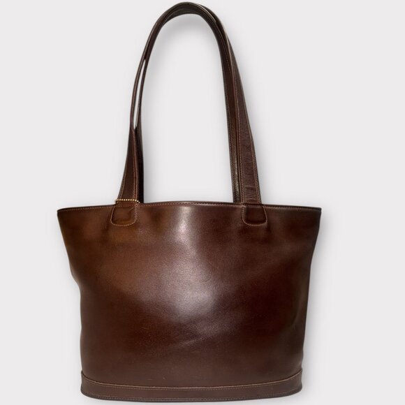 VTG Coach Bleecker Bucket Tote 9302 Mahogany Leather Shoulder Bag 90s USA - Picture 4 of 8